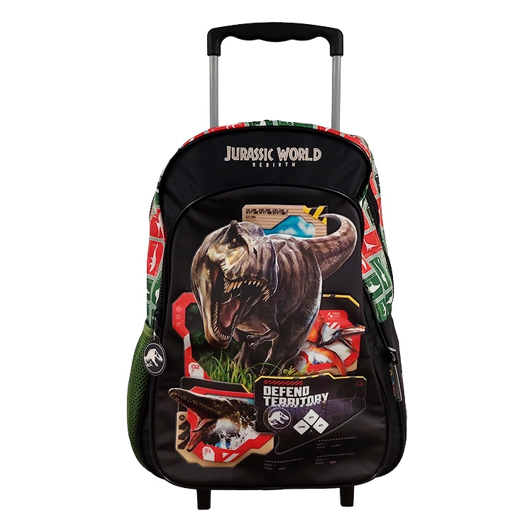 Mochila Escolar Wabro 2026 Jurassic Territory 16" con Carro Art.77153